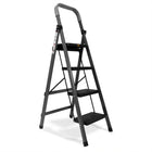 Equal Carbon-Series 4-Step Folding Ladder for Home & Office with Wide Anti-Skid Steps