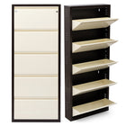 Equal 5 Door Wall Mounted Mild Steel Shoe Rack for Home with Lock