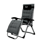 Equal Mild Steel Zero Gravity Reclining Lounge and Folding Recliner Chair (Steel Grey)