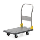 Equal 200kg Capacity Plastic Foldable Platform Trolley for Heavy Weight/Material Handling (Grey)