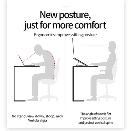 Equal 15 Inch Aluminium Foldable Laptop Stand Anti-Slip Rubber Surface