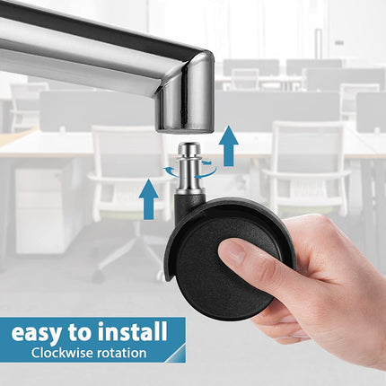 Equal 2 Inch Chair Caster for Office/Home (Pack Of 5) - Pin Type (11/22 mm)