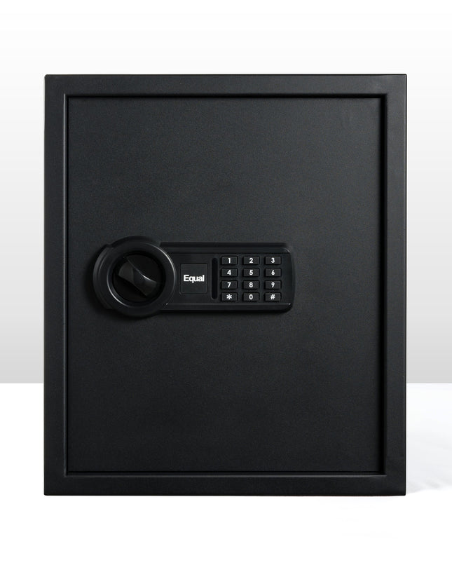Equal 48L SecureLite Digital Safe Locker with Pincode Access and Emergency Key - Black