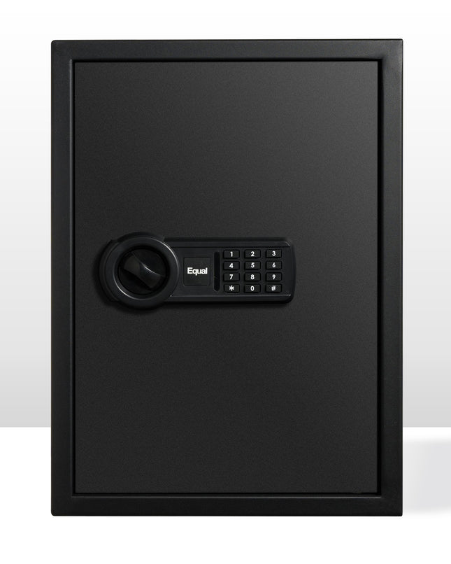 Equal 55L SecureLite Digital Safe Locker with Pincode Access and Emergency Key - Black