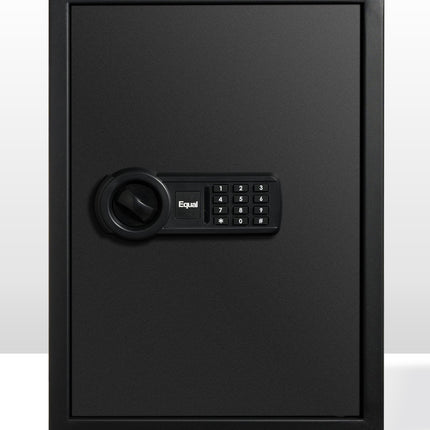 Equal 55L SecureLite Digital Safe Locker with Pincode Access and Emergency Key - Black