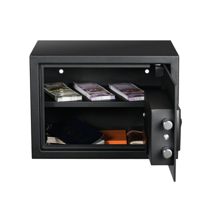 Equal 20L SecureX Digital Safe Locker with Pincode Access and Emergency Key - Black