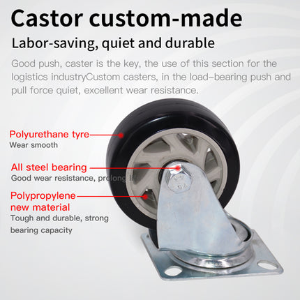 Equal 150 kg Folding Platform Trolley Wheels 