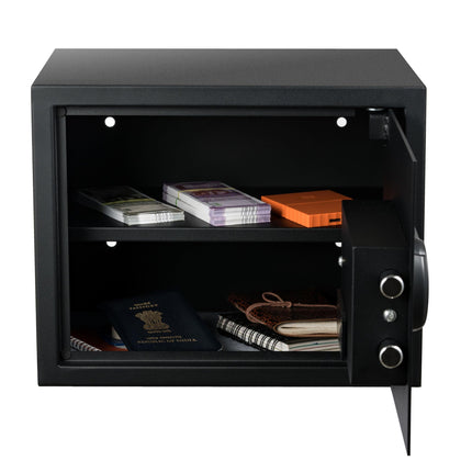 Equal 32L SecureLite Digital Safe Locker with Pincode Access and Emergency Key - Black