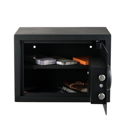 Equal 20L SecureLite Digital Safe Locker with Pincode Access and Emergency Key - Black