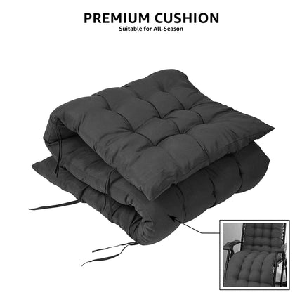 Equal Mild Steel Zero Gravity Reclining Lounge and Folding Recliner Chair (Steel Grey)