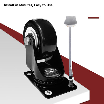 Equal 2 Inch Furniture Caster Wheels For Home/Office/Cabinets/Equipments (Pack Of 4)