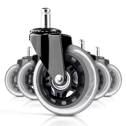 Equal 3 Inch Chair Caster for Office/Home (Pack Of 5) - Stem Type (11/22 mm)