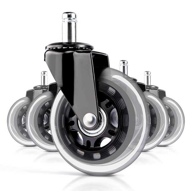 Equal 3 Inch Chair Caster for Office/Home (Pack Of 5) - Stem Type (11/22 mm)