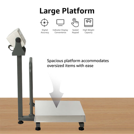 Equal 80kg Stainless Steel Heavy Duty Platform Electronics Weighing Scale, 350x350mm