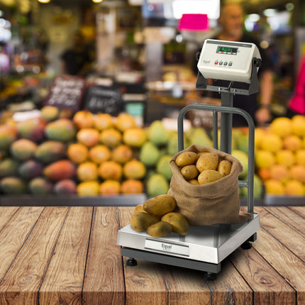 Equal 150kg Stainless Steel Heavy Duty Platform Electronics Weighing Scale, 400x400mm