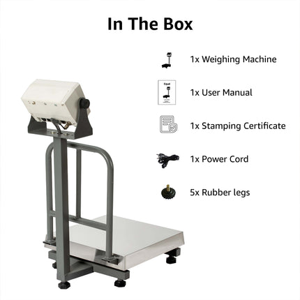 Equal 300kg Stainless Steel Heavy Duty Platform Electronics Weighing Scale, 500x500mm