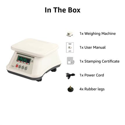 Equal 20kg Capacity Electronics Digital Table Top Kitchen Weighing Scale; 170x220mm