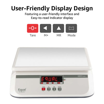 Equal 30kg Capacity Electronics Digital Table Top Kitchen Weighing Scale, 250x300mm