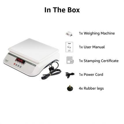 Equal 30kg Capacity Electronics Digital Table Top Kitchen Weighing Scale, 250x300mm