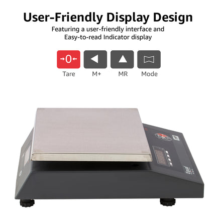 Equal 20/40kg Capacity Electronics Digital Table Top Kitchen Weighing Scale; 240x280mm