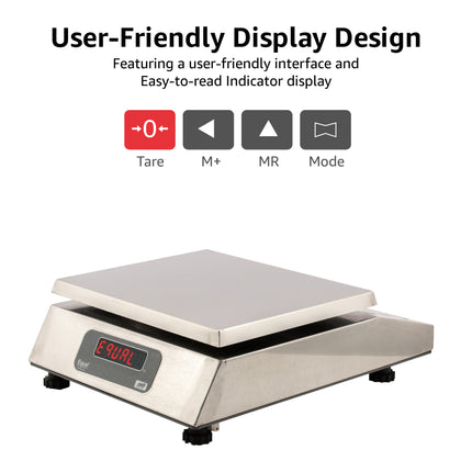 Equal 10/20/30kg Capacity Electronics Digital Table Top Kitchen Weighing Scale; 240x280mm