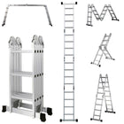 Equal 12 FT. Folding Ladder, 7-in-1 Multi Purpose Extension Aluminum Ladder