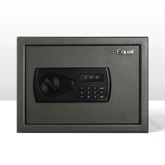 Equal 20L SecureX Digital Safe Locker with Pincode Access and Emergency Key - Grey