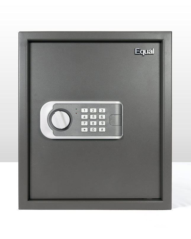 Equal 48L SecureLitePro Digital Safe Locker with Pincode Access and Emergency Key - Grey