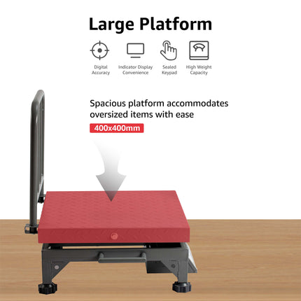 Equal 100kg Mild Steel Portable Mobile Chicken/Field Weighing Scale, 400x400mm