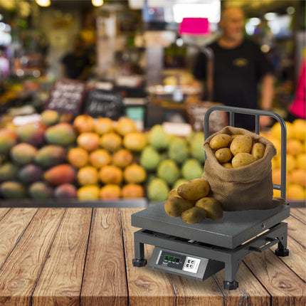 Equal 100kg Mild Steel Portable Mobile Chicken/Field Weighing Scale, 400x400mm