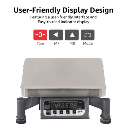 Equal 50kg Stainless Steel Portable Mobile Chicken/Field Weighing Scale, 300x300mm