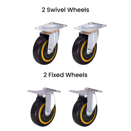 Equal 5 Inch Caster Wheels Heavy Duty 300 kg Capacity for metal Trolley